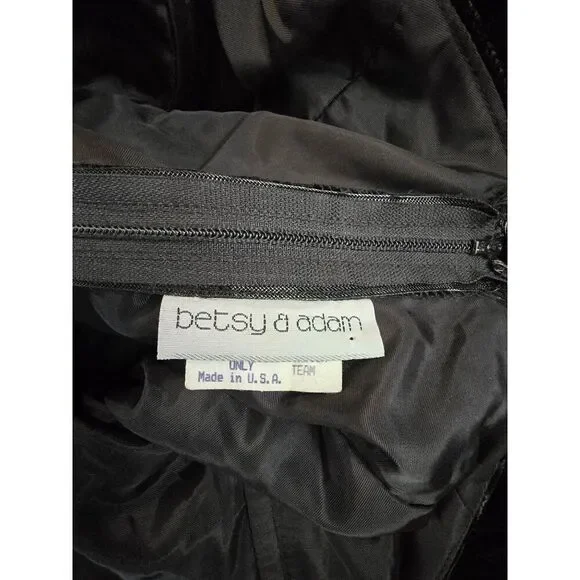 Vintage Black Velvet Halter Dress W/ Bead Sequin Detail whimsygoth elegant glam - Picture 13 of 14